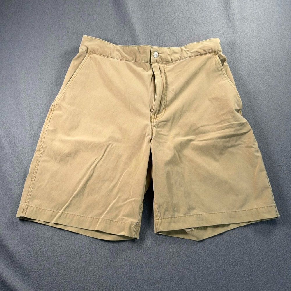 Buck Mason 8" Deck Shorts Mens 32 31x8 Tan Quick Dry Cotton Blend Khaki